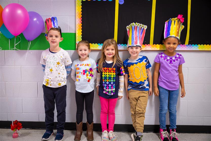 Students celebrate the 100th day of school